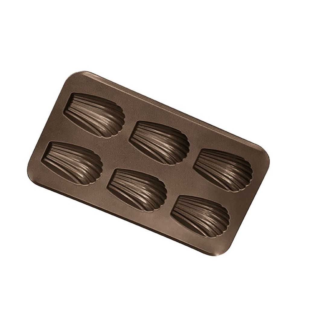 Plaque 6 madeleines en tôle anti-adhérente - Visuel 0